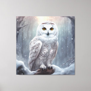 Schneeauschale - Premium Wrapped Canvas (Glanz) Leinwanddruck