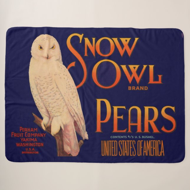 Schneeauulinge Birnen der Marke Snow Owl, Fruchtka Sherpadecke (Vorderseite (Horizontal))