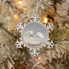 Schneeauwl Schneeflocken Zinn-Ornament