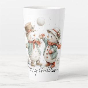 Schneeball Beifall und frostige High-Fives Milchtasse
