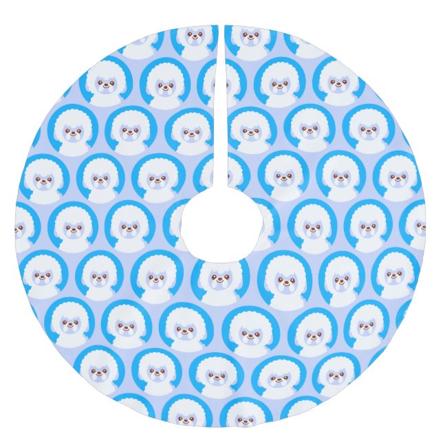 Schneeball Polyester Weihnachtsbaumdecke (Vorderseite)