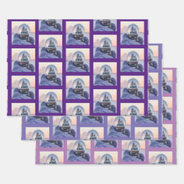 Schneeball Weihnachtsbaum Winterschnee Geschenkpapier Set