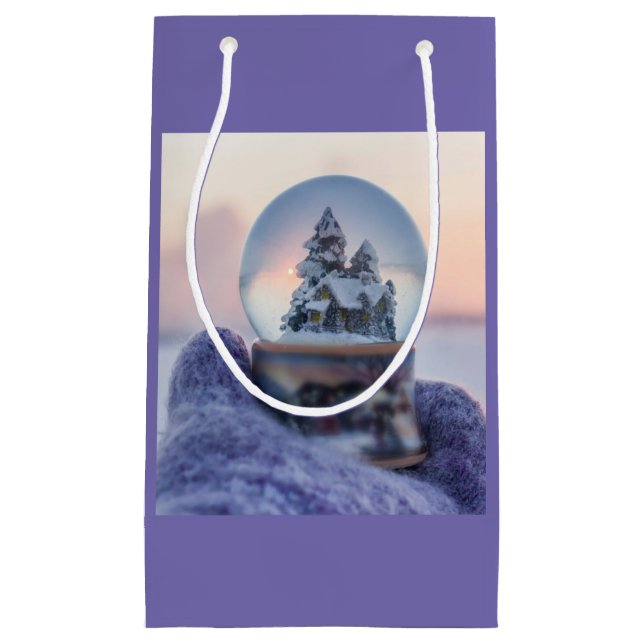 Schneeball Weihnachtsbaum Winterschnee Kleine Geschenktüte (Vorderseite)