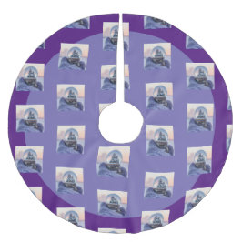 Schneeball Weihnachtsbaum Winterschnee Polyester Weihnachtsbaumdecke