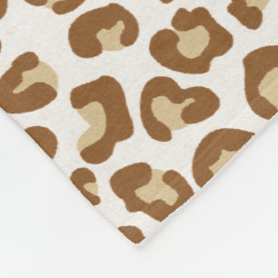 Schneeballdruck, Beige, Tan und Creme Fleecedecke