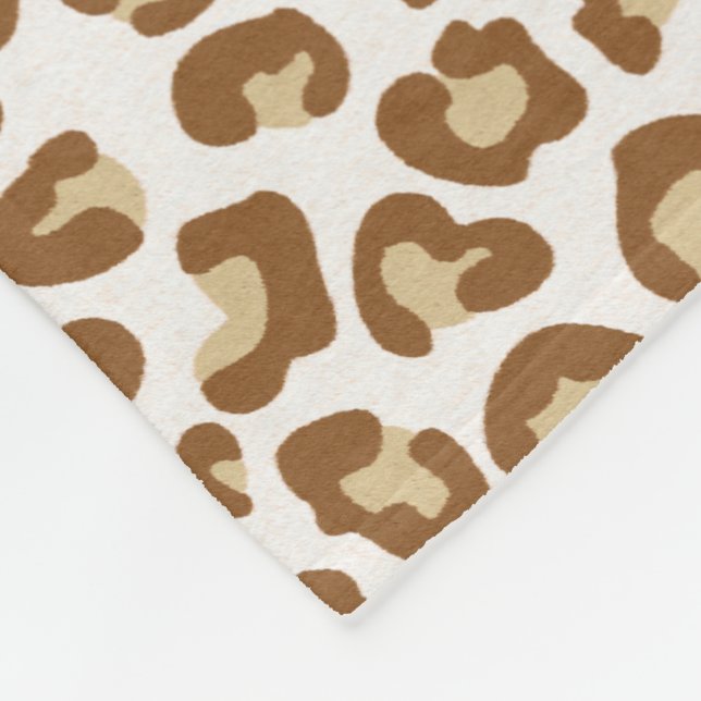 Schneeballdruck, Beige, Tan und Creme Fleecedecke (Ecke)