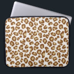 Schneeballdruck, Beige, Tan und Weiß Laptopschutzhülle<br><div class="desc">Schnüren in einem digitalen Textildruck in einem textilen Leopardenmuster - leoparden Flecken in Bräune mit beigen Akzenten auf weißem Hintergrund</div>