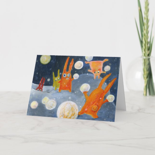 Schneebälle Karte (Vorderseite)