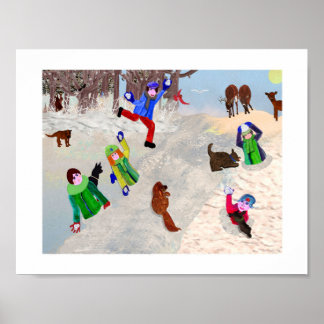 Schneeballkampf LeeMarie's Creative Design Poster