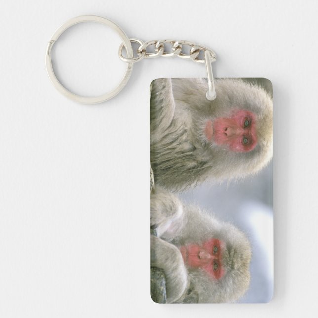 Schneeballkuchen, japanischer Macaque, Schlüsselanhänger (Vorderseite)