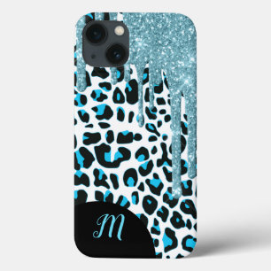 Schneeballmuster mit Glitzer und Monogramm Case-Mate iPhone Hülle