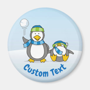 Schneeballpinguine Magnet