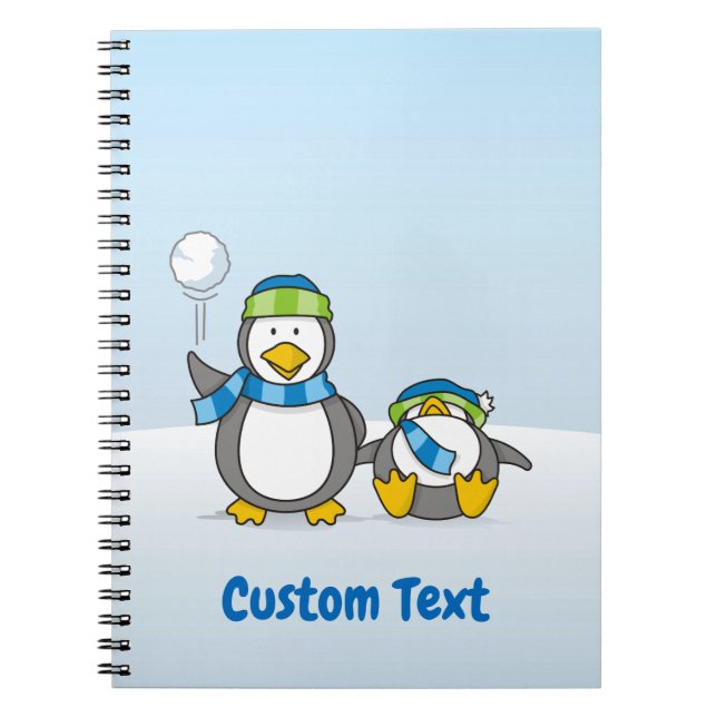 Schneeballpinguine Notizblock (Vorderseite)