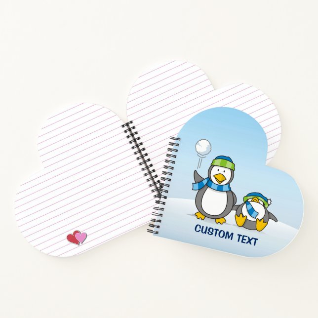 Schneeballpinguine Notizbuch (Innenseite)