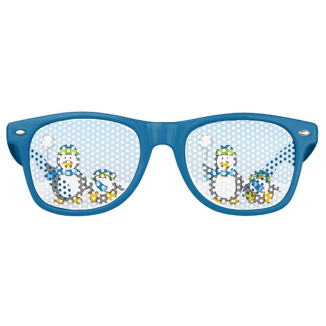 Schneeballpinguine Partybrille (Vorderseite)