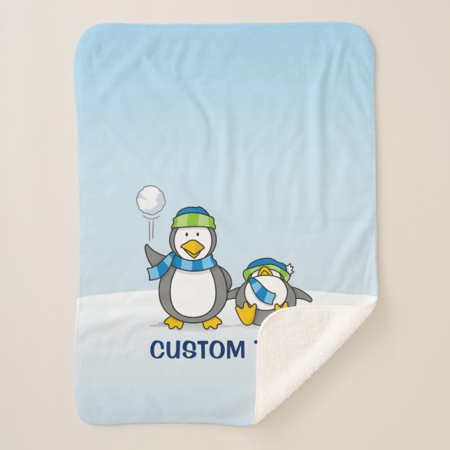Schneeballpinguine Sherpadecke (Vorderseite)