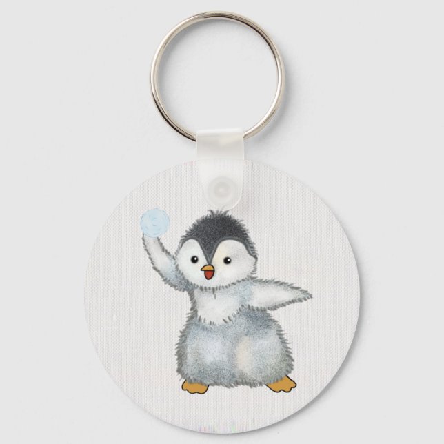 Schneeballschlacht Schlüsselanhänger (Vorderseite)