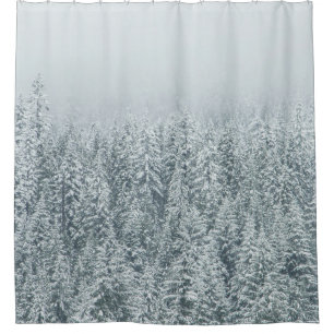 SCHNEEBÄUME DUSCHVORHANG