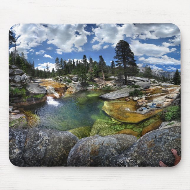Schneebecken Wasserfall Schwimmbad - Yosemite Mousepad (Vorne)