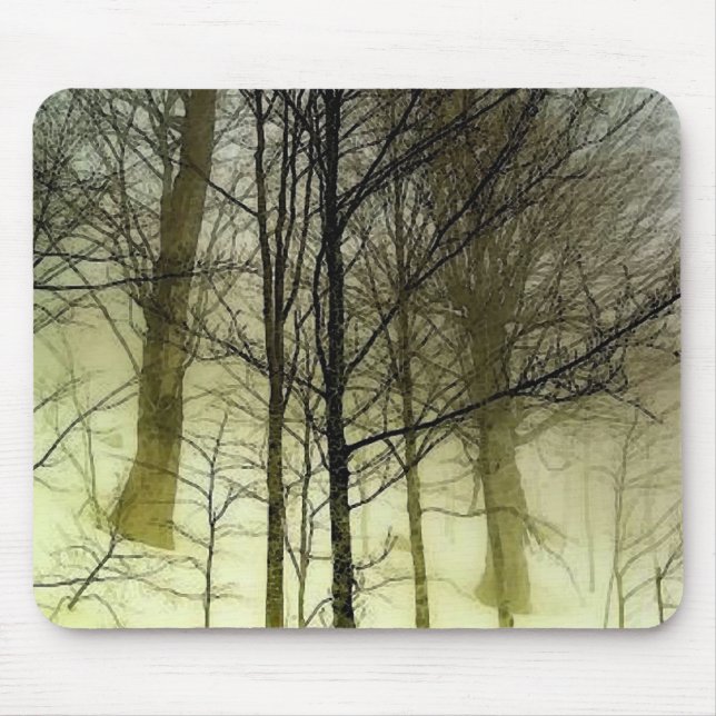 Schneebedeckte Bäume Mousepad (Vorne)
