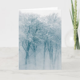 Schneebedeckte Bäume Winterlandschaft Foto Karte