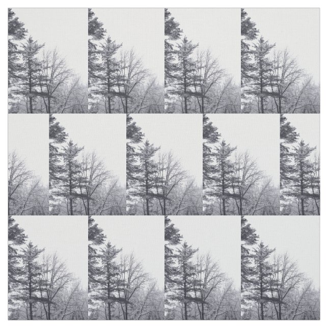 Schneebedeckte Baumwinterstoffe Foto Stoff (Muster)