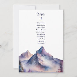 Schneebedeckte Berge Hochzeitskarte Einladung
