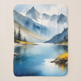 Schneebedeckte Berge und See Sherpadecke