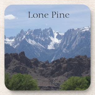 Schneebedeckte Berge von Lone Pine Getränkeuntersetzer