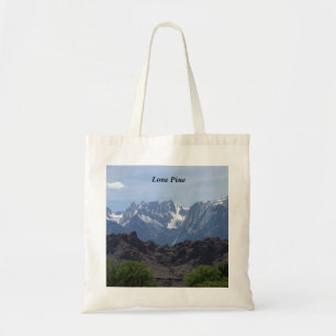 Schneebedeckte Berge von Lone Pine Tragetasche