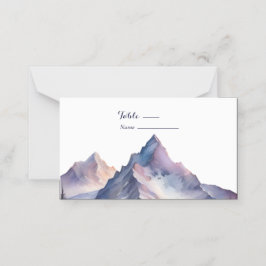 Schneebedeckte Berglandschaft Hochzeit Platzkarte