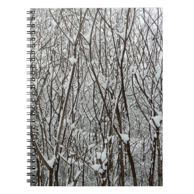 Schneebedeckte Branchen Winter Abstrakt Notizblock (Vorderseite)