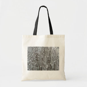 Schneebedeckte Branchen Winter Abstrakt Tragetasche