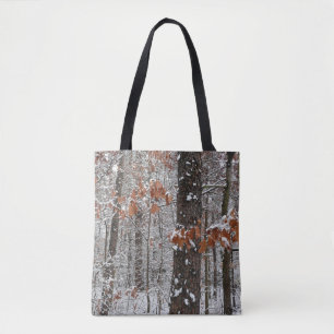 Schneebedeckte Eichenbäume Winternaturfotografie Tasche