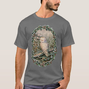 SCHNEEBEDECKTE EULE u. KRANZ durch SHARON SHARPE T-Shirt