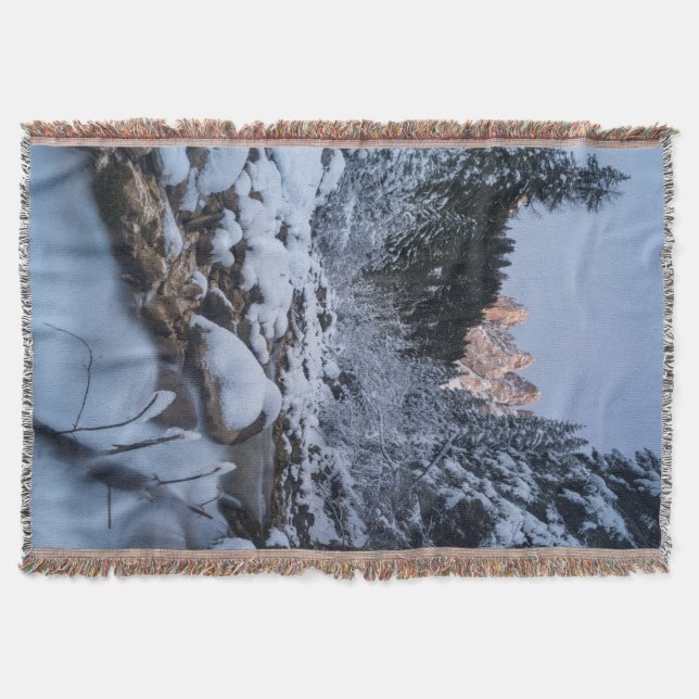Schneebedeckte Geisler-Bergkette Decke (Vorderseite)