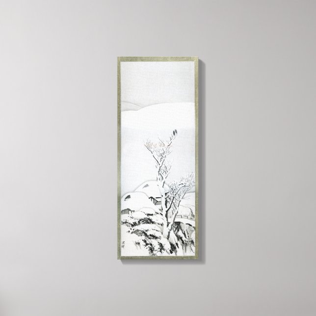 Schneebedeckte Landschaft - Japanische Kunst Leinwanddruck (Vorderseite)