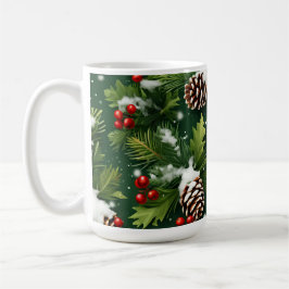schneebedeckte Nadelkronen und heilige festliche T Kaffeetasse