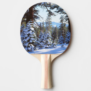 Schneebedeckte Rotholz-Bäume in der High Sierra 2 Tischtennis Schläger