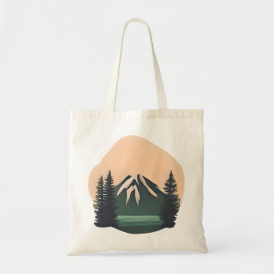 Schneebedeckte Ruhe - majestätische Berglandschaft Tragetasche