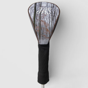 Schneebedeckte Wälder Winterlandschaft Fotografie Golf Headcover