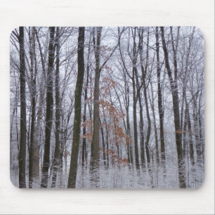 Schneebedeckte Wälder Winterlandschaft Fotografie Mousepad