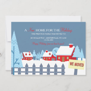 Schneebedeckte Zuhause Ankündigung