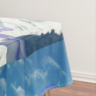 Schneebedeckter Berg Einhorn Frostiges Tal Aufstri Tischdecke
