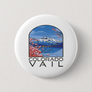 Schneebedeckter Berg Vail Colorado Winterurlaub Sk Button