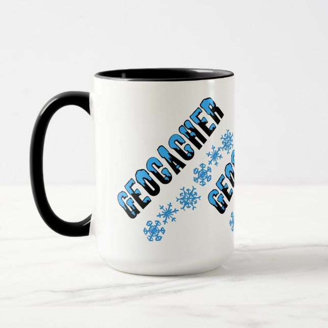 Schneebedeckter Geocacher Tasse (Links)
