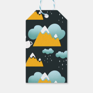 Schneebedeckter Winterwaldberg Geschenkanhänger