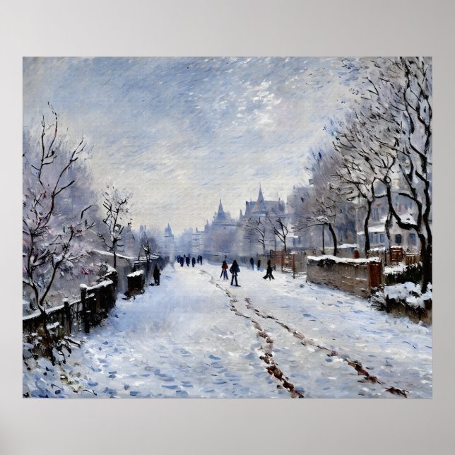 Schneebedecktes Argenteuil Poster (Vorne)