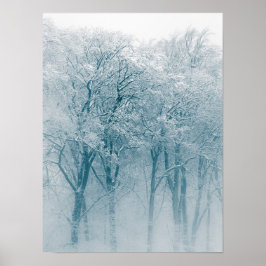 Schneebedecktes Foto Bäume Winter Poster