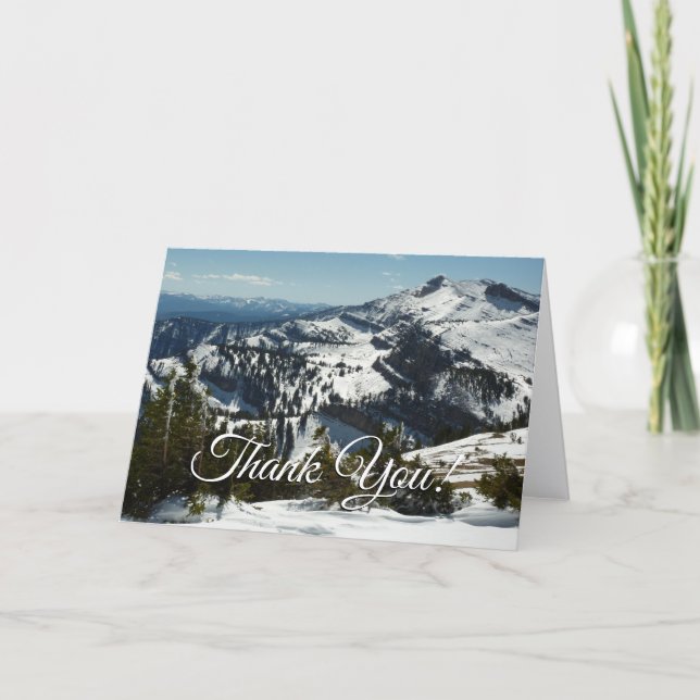 Schneebedeckungen des Grand Teton Mountains II Fot Dankeskarte (Vorderseite)